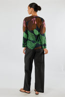Itami Papillon Long Sleeve Top Black