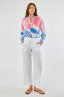 Itami Papillon Long Sleeve Top White