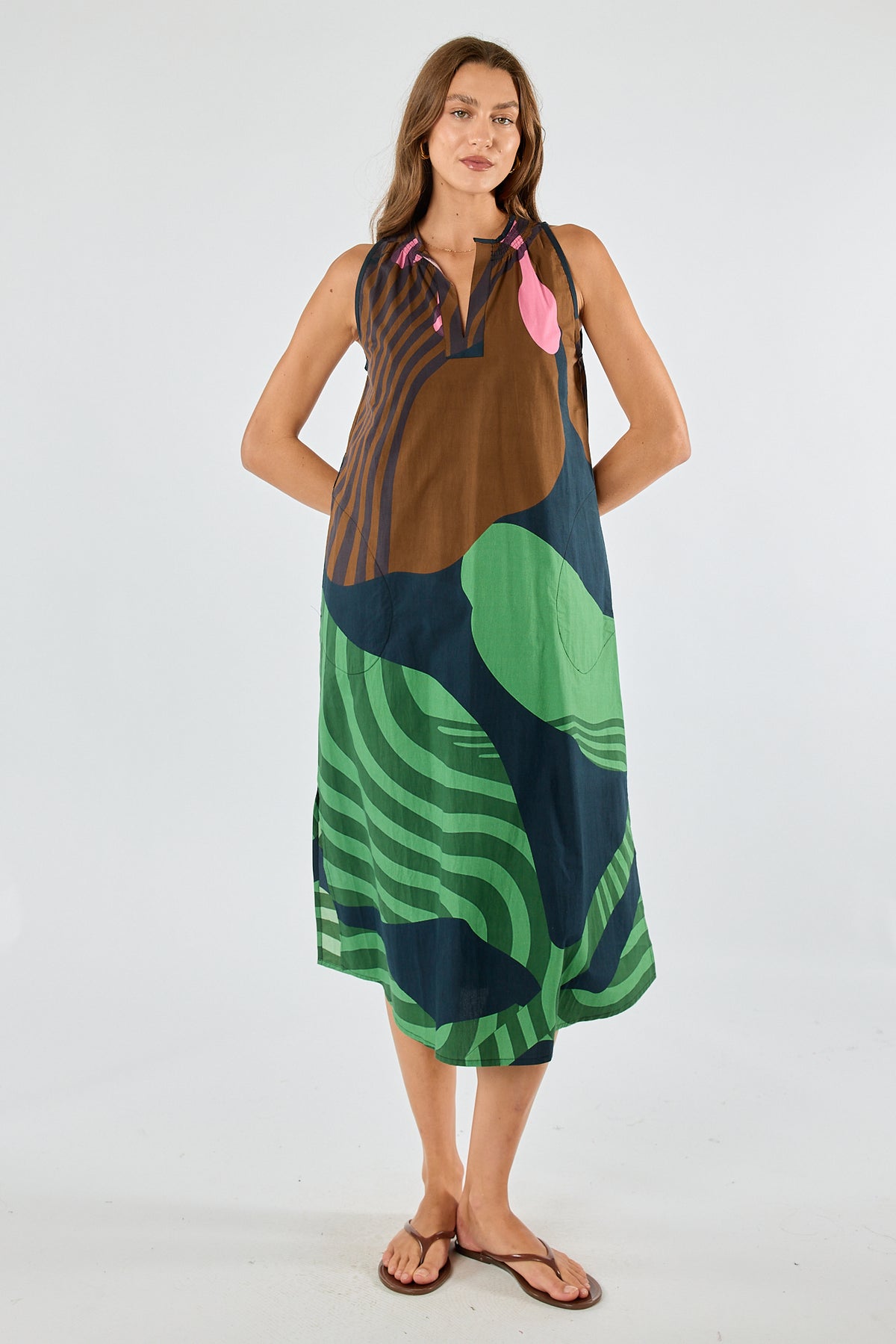 Itami Papillon Sleeveless Dress Black