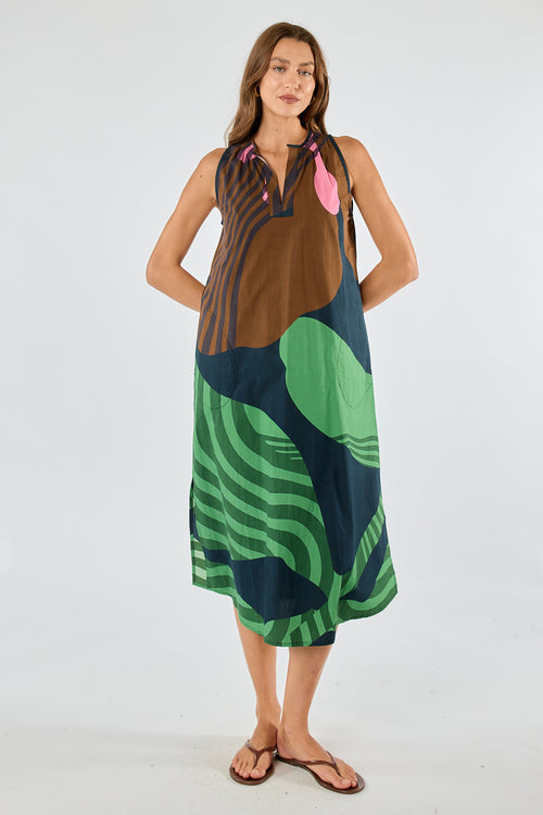 Itami Papillon Sleeveless Dress Black