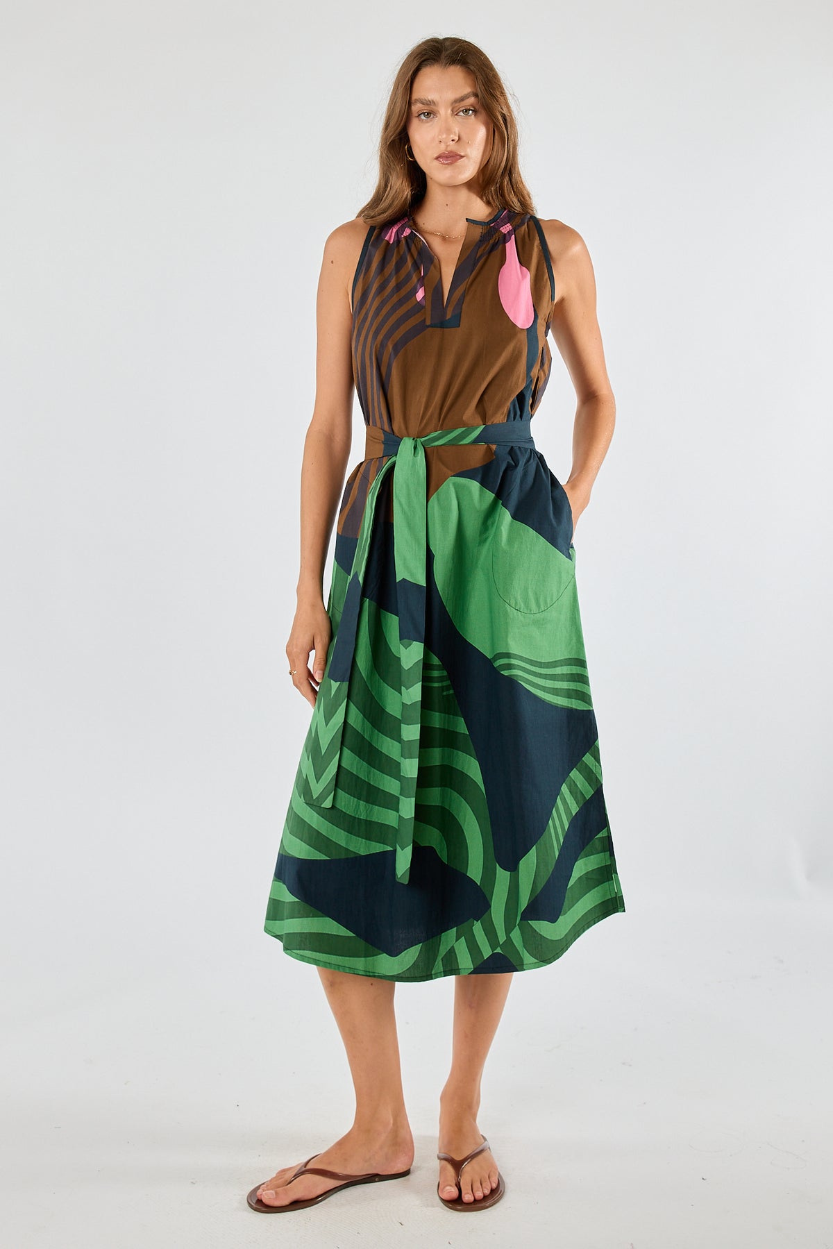 Itami Papillon Sleeveless Dress Black