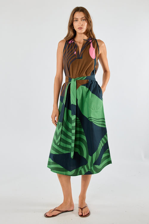 Itami Papillon Sleeveless Dress Black