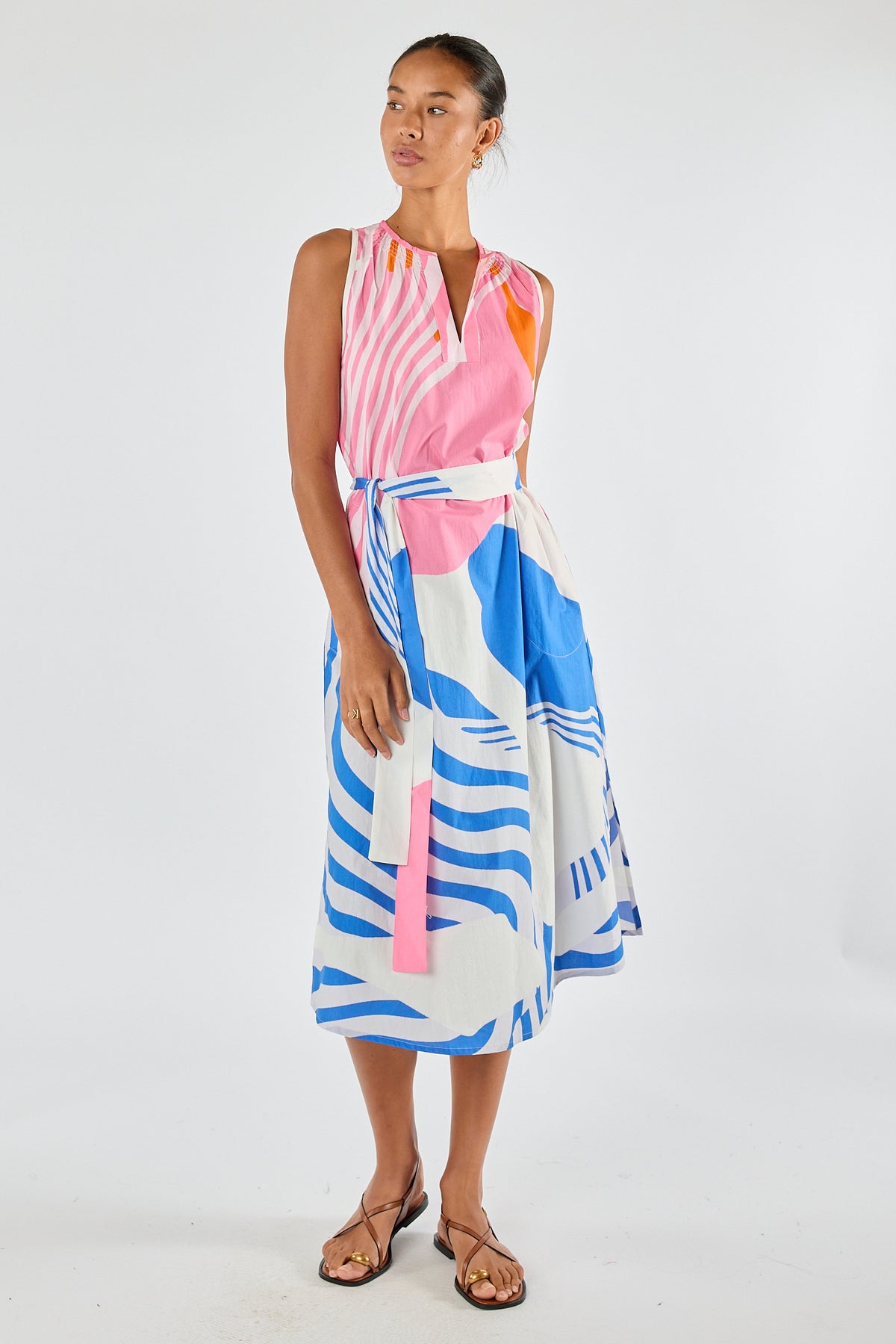 Itami Papillon Sleeveless Dress White
