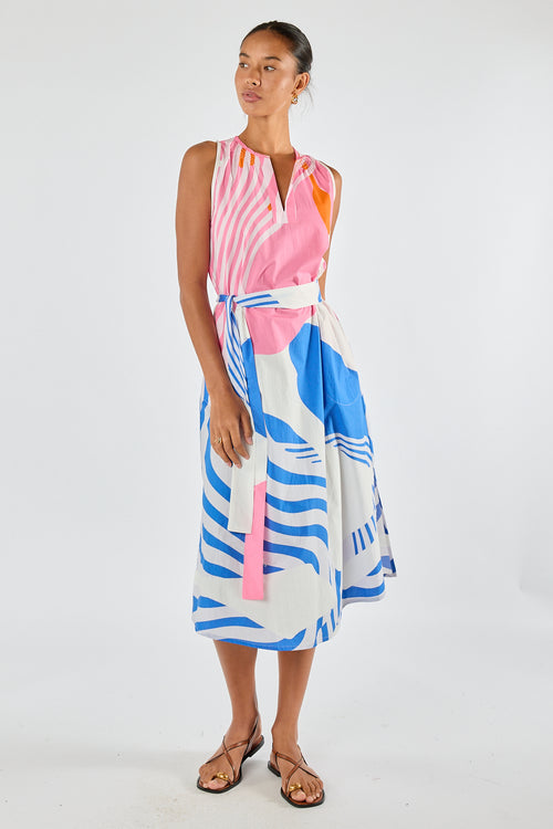 Itami Papillon Sleeveless Dress White