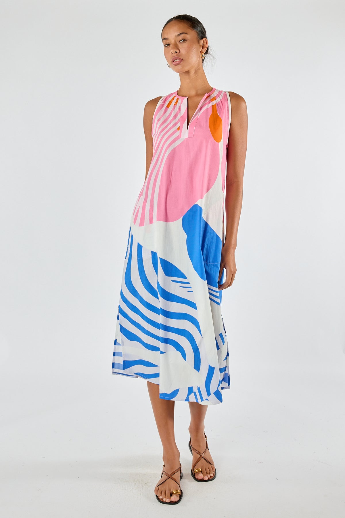Itami Papillon Sleeveless Dress White