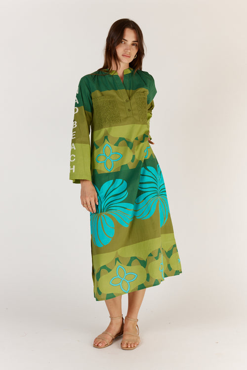 Itami Pelota LS Dress Green