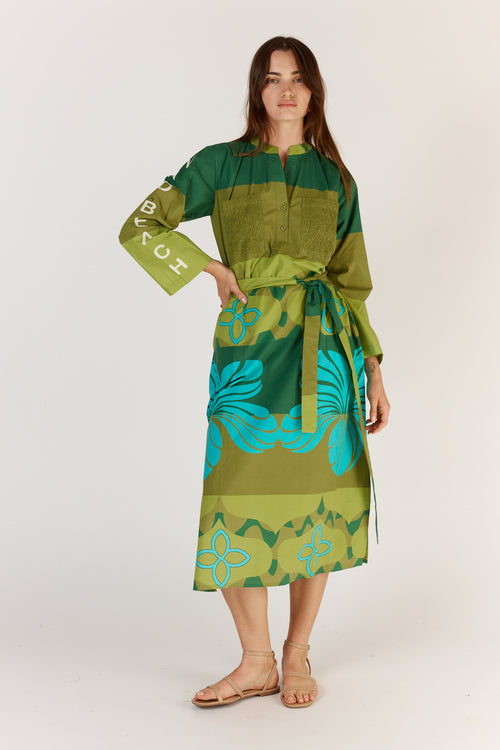 Itami Pelota LS Dress Green