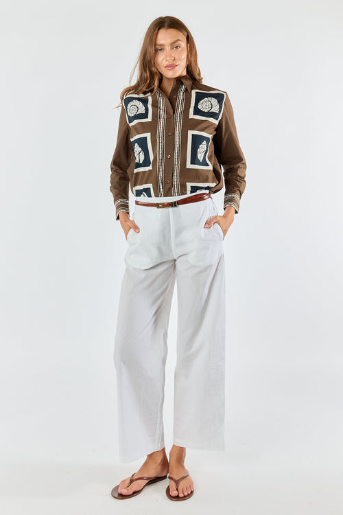 Itami Seashell Shirt Brown