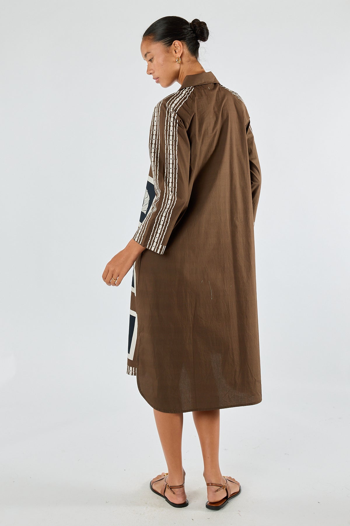 Itami Seashell Shirtdress Brown