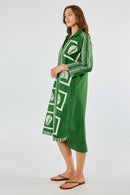 Itami Seashell Shirtdress Green