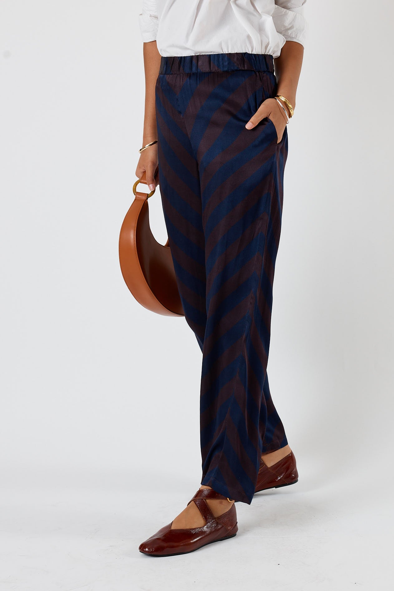 Itami Stripe Pant Navy