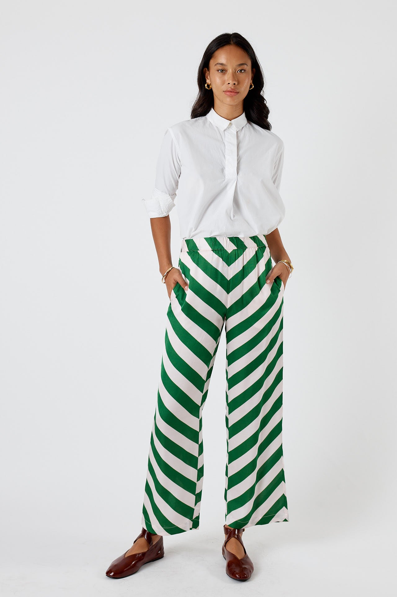 Itami Stripe Pant Olive