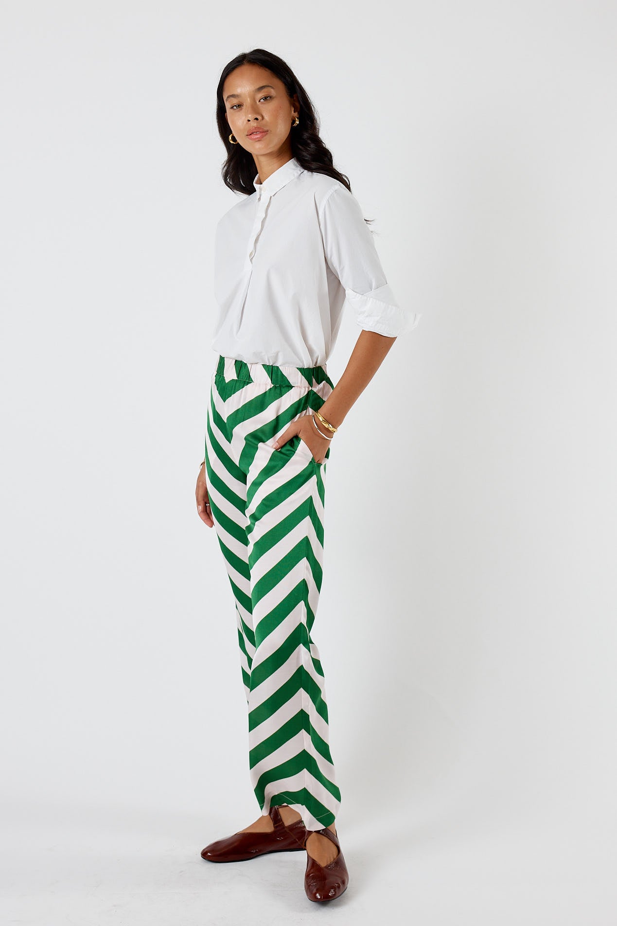 Itami Stripe Pant Olive