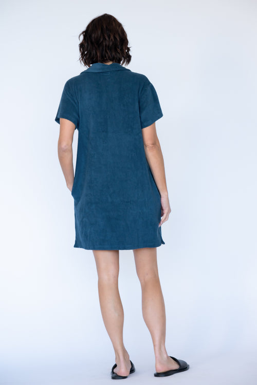 Itami Terri Zip Dress Navy