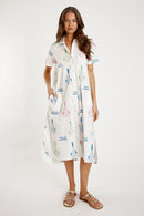 Itami Tout Le Tenis Button Dress White
