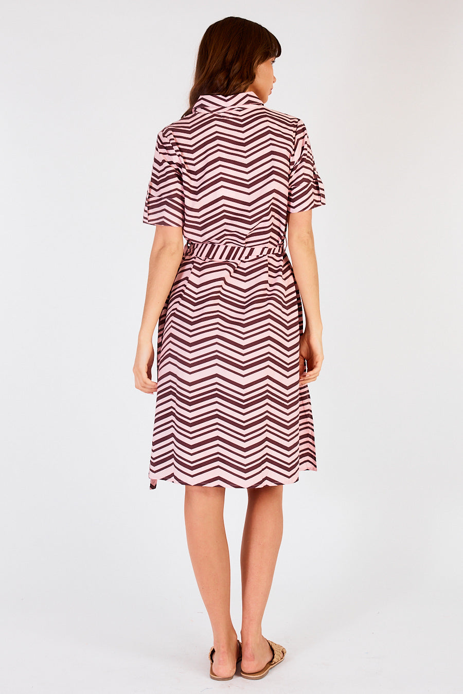 Itami Waylon S/S Dress ZigZag Pink