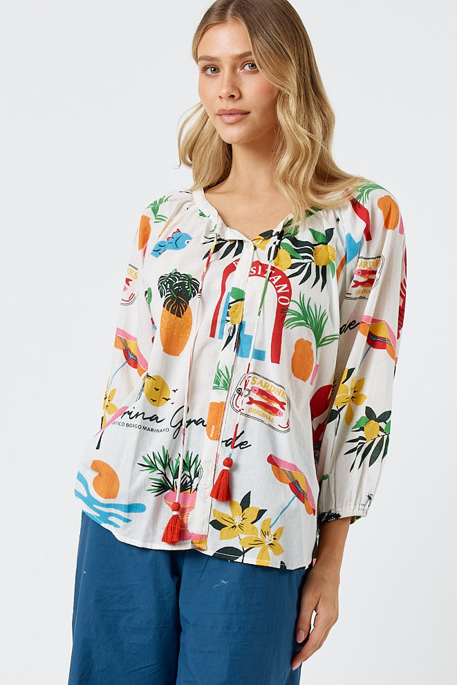 Kabana Ella Buttoned Top | EXCLUSIVE