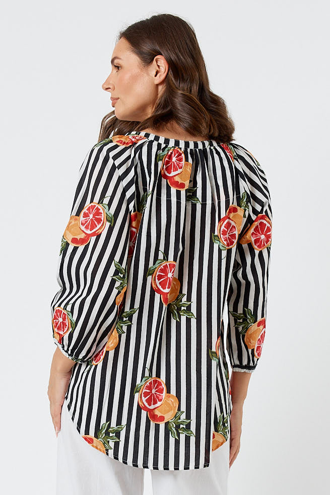 Kabana Inis Buttoned Top Black | EXCLUSIVE