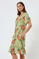 Kabana Inis Shirred Dress Khaki | EXCLUSIVE