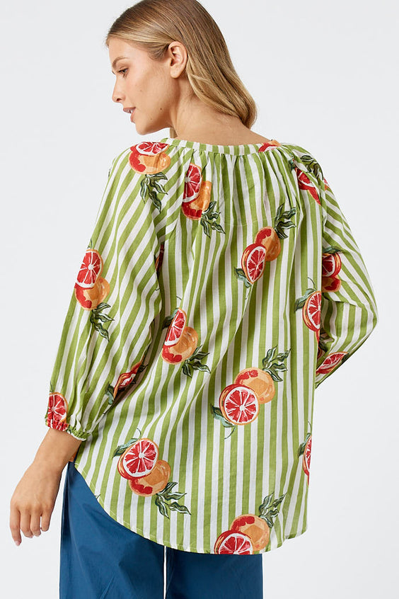 Kabana Inis Buttoned Top Khaki | EXCLUSIVE