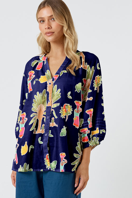 Kabana Sabrina Shirt Navy | EXCLUSIVE