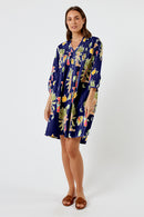 Kabana Sabrina Tuck Dress Navy | EXCLUSIVE
