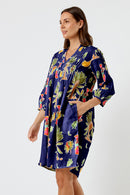 Kabana Sabrina Tuck Dress Navy | EXCLUSIVE