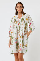 Kabana Sabrina Tuck Dress White | EXCLUSIVE