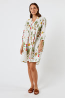 Kabana Sabrina Tuck Dress White | EXCLUSIVE