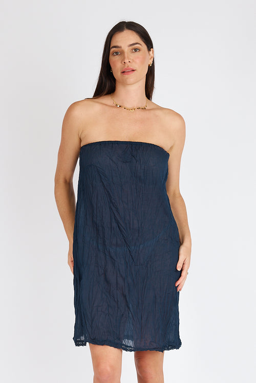 Kalme Ibiza Strapless Slip Navy