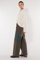 Itami Crochet Cargo Pant Khaki