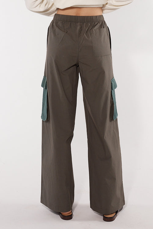 Itami Crochet Cargo Pant Khaki
