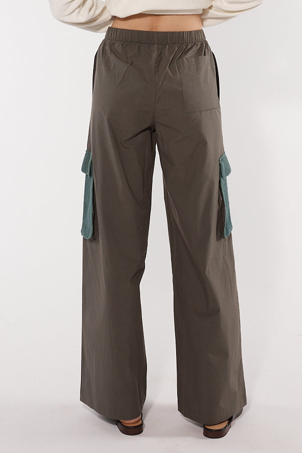 Itami Crochet Cargo Pant Khaki