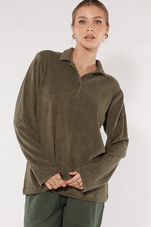 Itami Terri Long Sleeve Shirt Khaki