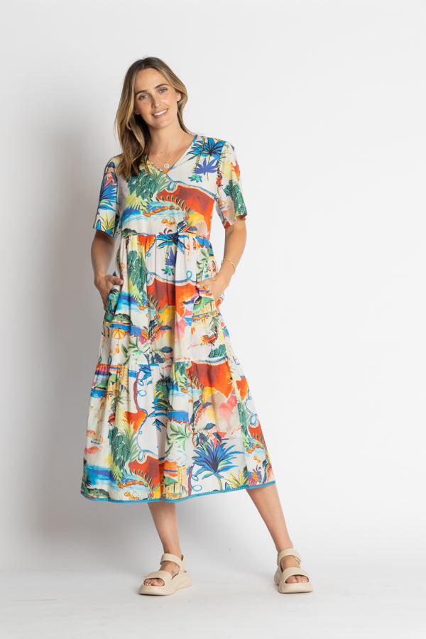 LulaLife Alba Midi Print