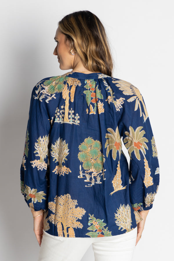 LulaLife Amrita Shirt Navy