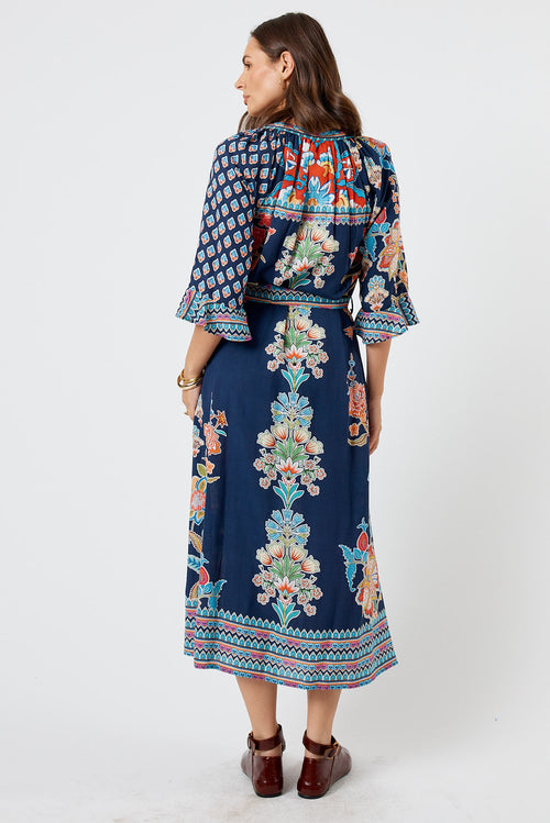 LulaLife Arden Midi Navy