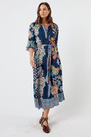 LulaLife Arden Midi Navy