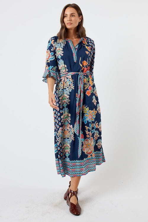 LulaLife Arden Midi Navy