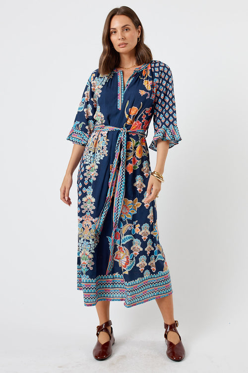 LulaLife Arden Midi Navy