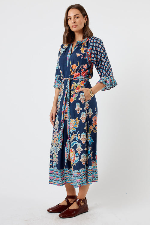 LulaLife Arden Midi Navy