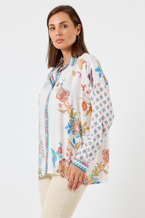 LulaLife Arden Shirt White