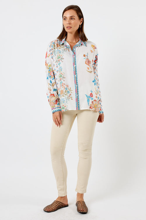 LulaLife Arden Shirt White