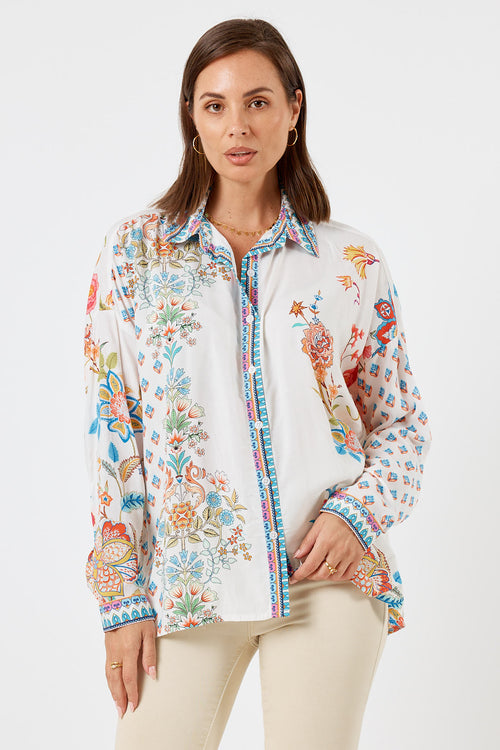 LulaLife Arden Shirt White