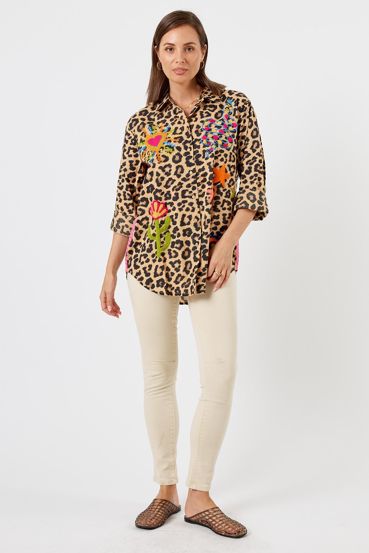 LulaLife Azure Shirt Leopard