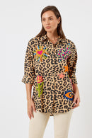 LulaLife Azure Shirt Leopard