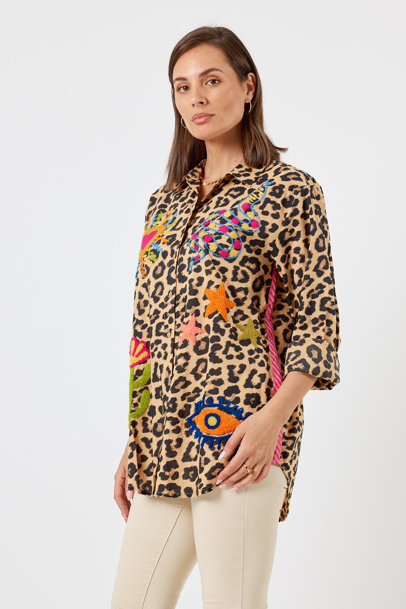 LulaLife Azure Shirt Leopard