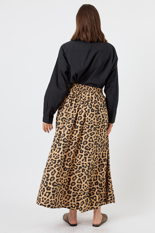 LulaLife Azure Skirt Leopard
