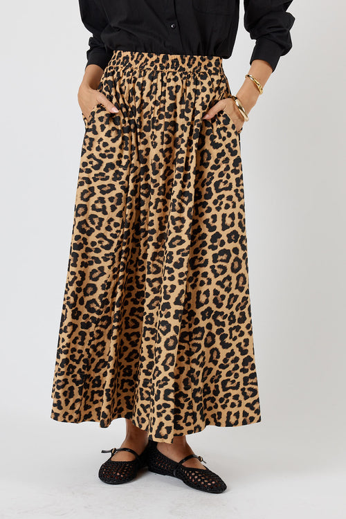 LulaLife Azure Skirt Leopard