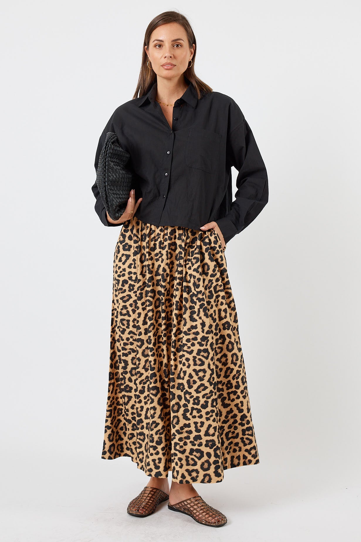 LulaLife Azure Skirt Leopard